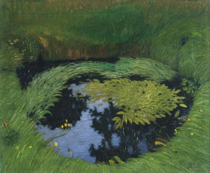 Moorteich mit einer Reflexion, painted by Otto Modersohn in 1896